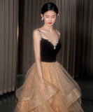 【自社手作り】ロングドレス パーティードレス ゴージャス 誕生日 結婚式 披露宴 MY2-YXZY-615