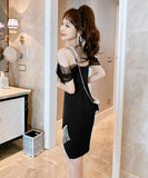 ミニドレス キラキラ セクシー 脚長効果 キャバドレス パーティー MY2-JY5034