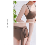 水着 レディース ビキニ 2点セット カシュクール バックシャン ワイヤーあり 無地 シンプル  ホルターネック 小胸 バスト 盛れる 大人 ミセス セクシー かわいい XY-DP-A18783