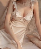 2色 フリル レース 大人かわいい セクシー 新作 パジャマ ルームウェア MY8-GSMA27