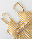 2色 チェック柄 かわいい 清楚感 タンキ二 モノキニ ビキニ MY7-BY2397