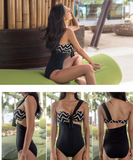 ストライプ水着 ビキニ レディース 2点セット 盛れる モノキニ タンキニ XY-DP-A28200