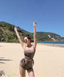 水着 サイドリボンリブ風ビキニ/タンキニ XY-DP-A28427