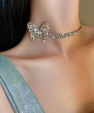 ピカピカ 超人気 ダイヤモンド ネックレス おしゃれ 蝶 XH3-BY-HN1330