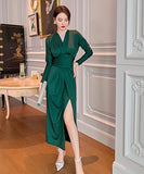 【3色】キャバドレス 宴会 脚長効果 披露宴 ナイトドレス ゴージャスXH2-JY5230