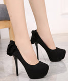 【12/14cm3色】パンプス ハイヒール リボン かわいい 脚長効果 パーティー MY5-ZJ007