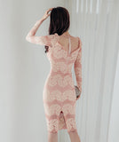 ミニドレス キャバドレス かわいい レース 新作 肌見せ MY2-ZED887253-1A71