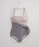 【2色】水着 モノキニ 新作 露出控え かわいい リボン MY7-AWY1989