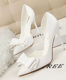 7色 大人かわいい リボン 高見え ゴージャス 結婚式 二次会 女子会 ハイヒール パンプス MY5-DS3168-2