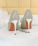 【3色】キラキラ リボン 高見え ゴージャス 結婚式 二次会 女子会 ハイヒール パンプス　XH5-DS1932-18