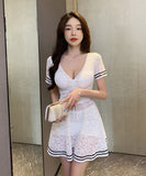 レース 肌見せ 新作 セクシー 谷間魅せ Aライン ナイトドレス キャバドレス MY2-YM8660