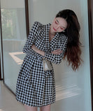 ミニドレス キャバドレス 体型 カバー 千鳥 新作 セクシー 着瘦せ MY2-FYQ-429A2069