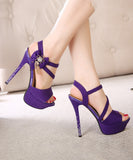 【15cmヒール】4色 ハイヒール 新作 リボン キラキラ MY5-ZJ006