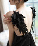 翼 小悪魔 3色 セクシー 谷間魅せ 肌見せ パジャマ スリップドレス MY2033