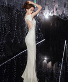 【3色】ナイトドレス キラキラ 谷間魅せ 誕生日 宴会 背露出 セクター 高級感 XH2-YFTK1126