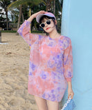 5COLOR 水着 レディース ビキニショートパンツ 大人 ママ用 二の腕 お尻 カバーアップ  XY-DS-028277