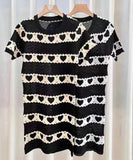 【4色】ミニドレス ニット ハート 柄 かわいい 新作 セクシー MY2-MLS6204