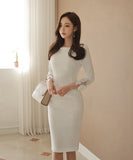 ひざ丈ドレス ミニドレス 新作 ゴージャス レース MY2-ZED88459N14