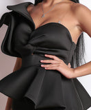 【独占販売】欧米 最新人気作 ロングドレス 宴会 フリル ワンショルダー セクシー XY2-PC-TB0020