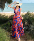 サンドレス 花柄 レース かわいい 背露出 セクシー 新作 夏 海辺 MY2-XD6761