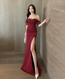 ロングドレス パーティードレス レース 谷間魅せ レース 結婚式 MY2-YM9093