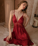 【4色】セクシー パジャマ 透かし彫り かわいい レース バックレス ルームウェア XH8-GR1290