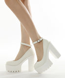 パンプス 痛くない 太ヒール レディース 靴 ストラップ 歩きやすい 黒 MY5029