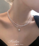 高見え 真珠 ネックレス レディース MY9016