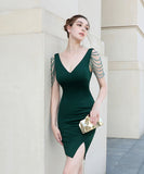 【指名必須】特別デザイン 高見え高品質自社生産ミニドレス二次会宴会  YN2051