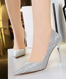 ハイヒール パンプス キラキラ 目線ゲット 痛くない 歩きやすい 脚長効果 MY5-DS1829-1