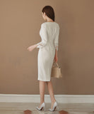 ひざ丈ドレス ミニドレス 新作 ゴージャス レース MY2-ZED88459N14