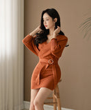 【2色】ミニドレス キャバドレス 袖付き 新作 ゴージャス 高見え MY2-ZED889526B