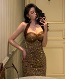 ロングドレス パーティードレス 宴会 パーティー セクシー ピカピカ MY2-MLS7263