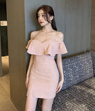 【3色】チューブトップ  キャバドレス ミニドレス 高見え   セクシー  着痩せ LT2-YM8700