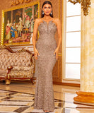 【2色】ロングドレス ピカピカ 新作 ゴージャス パーティードレス MY2-PC-XJ978