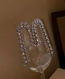 キラキラ ダイヤモンド イアリング 個性 おしゃれ フリンジ XH3-BY-HE3995