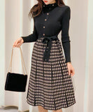 防寒 あったか 長袖 セーター ドレス ロングドレス 二次会 忘年会 XY2-ZED7377E49