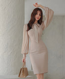 長袖 レース タイトドレス ミニドレス 肌見せ 新作 ゴージャス MY2-ZED880391E49