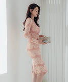 ミニドレス キャバドレス かわいい レース 新作 肌見せ MY2-ZED887253-1A71