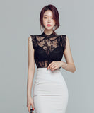 【上下セット】透け感 セクシー 新作 レース 着瘦せドレス キャバドレス MY2-ZED885236GT525