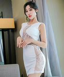 【指名upおすすめ人気作】2色 谷間魅せ セクシー 高品質 肌見せ キャバドレス ミニドレス YN2160-XYD9966