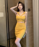 4色 高見え スイート 指名 ミニドレス タイトスカート キャバドレス セクシー MY2087-YM8618