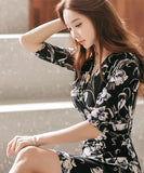 花柄 高見え 甘め えちえち 同伴 二次会 キャバドレス ミニドレス MY2150-MLS3548A