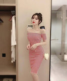 大人 かわいい ストライプ柄 激得 人気 谷間魅せ MY2071