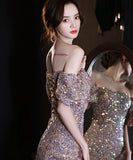 キラキラ ロングドレス 着痩せ キャバドレス セクシー 谷間魅せ MY2066