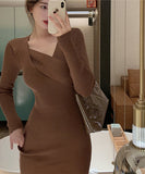 4色 韓国ファッション 姉 ゴージャス 最新デザイン ミニドレス パーティードレス XY2-MLS5816