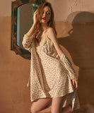 3色 ヒョウ柄 かわいい セクシー 肌見せ ルームウェア パジャマ MY8-GR1162