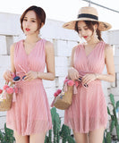 水着 レディース 体型カバー ワンピース オールインワン  20代 30代 40代 女性用 大きいサイズ XY-DS-668081