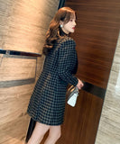 【コート＋ドレス2点セット】ラシャ 千鳥格子 かわいい 新作 ゴージャス キャバスーツ キャバドレス MY2-JY4451