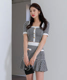 ミニドレス 2点セット ゴージャス かわいい 新作 千鳥格子 MY2-MLS7204
